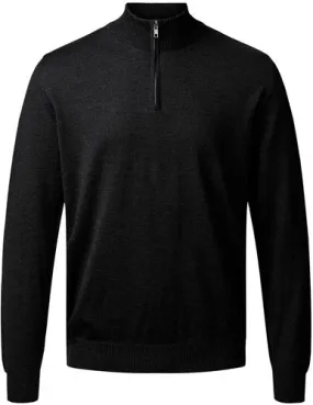 Clipper - Quarter Zip Knit Sweater, Charcoal