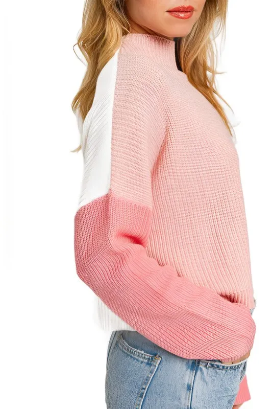 Color Block Oversize Sweater