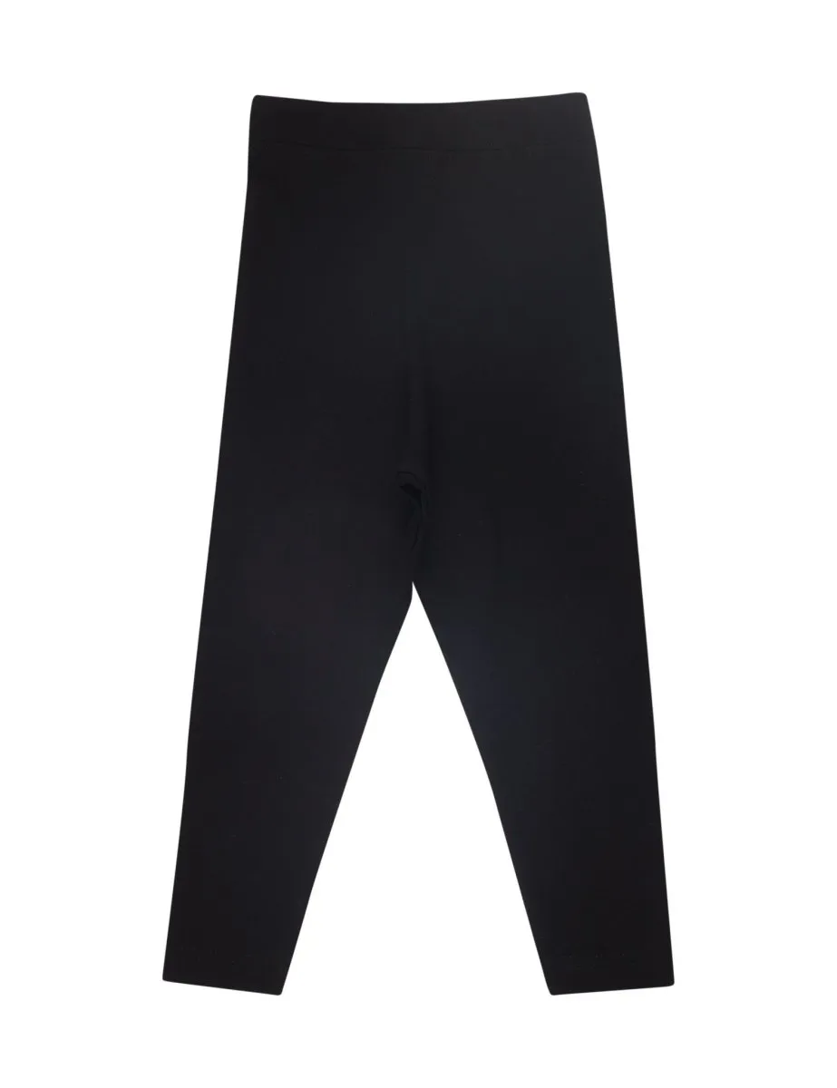 Combo of 2 Girls Full Length Leggings-Black and Brown