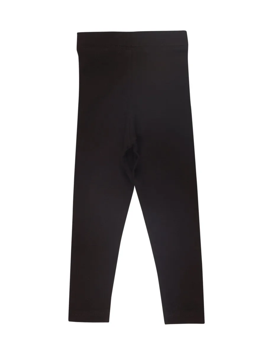 Combo of 2 Girls Full Length Leggings-Black and Brown