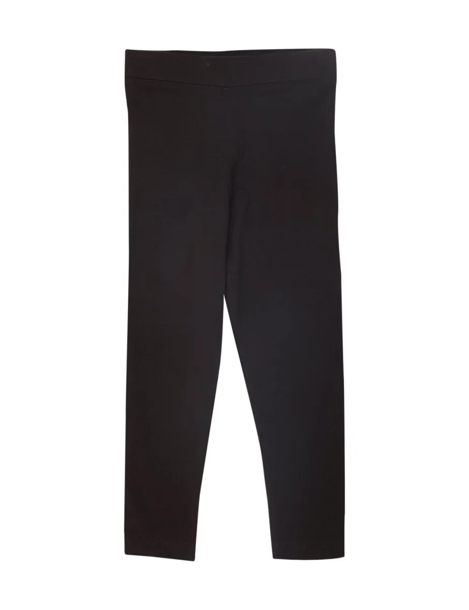 Combo of 3 Girls Full Length Leggings-Black, Brown and Grey