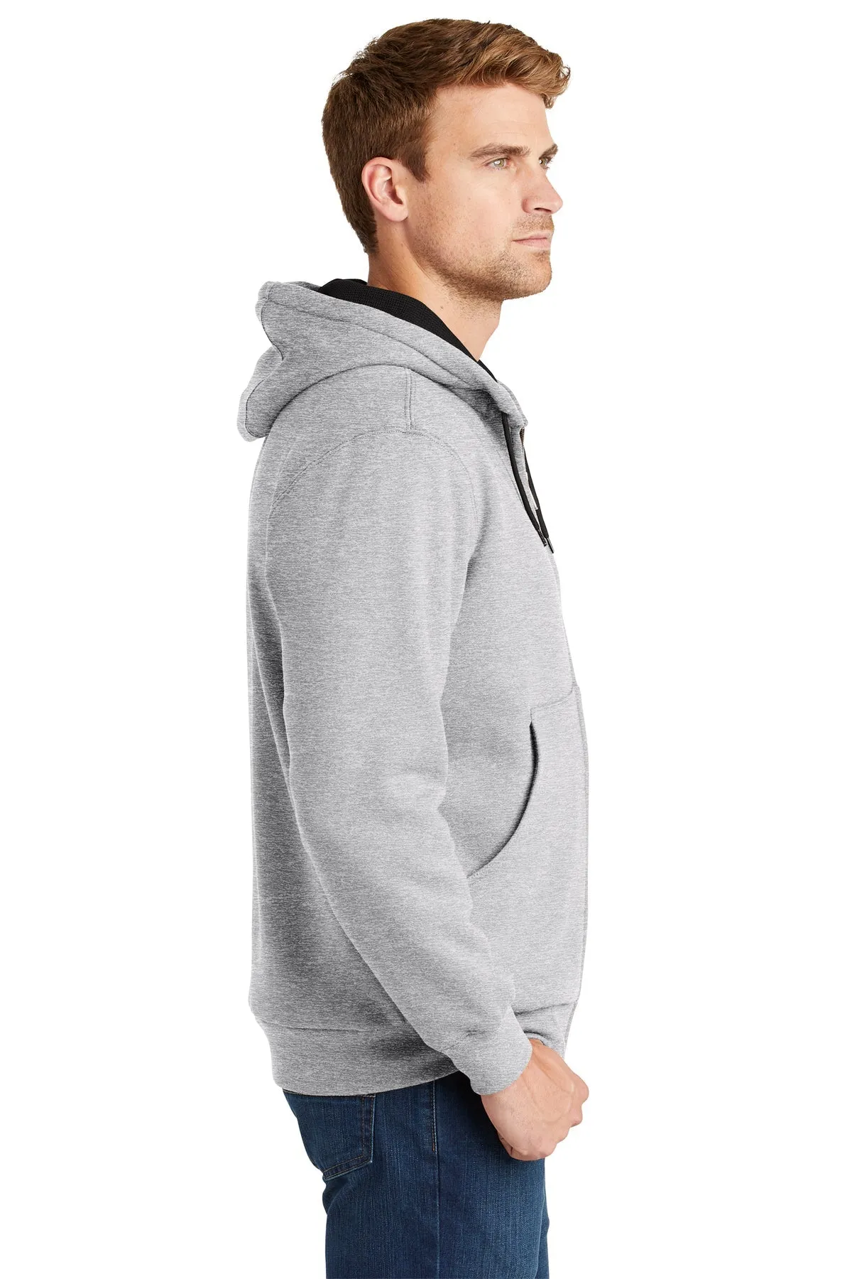 CornerStone Full-Zip Hoodie Thermal Lining, Athletic Heather