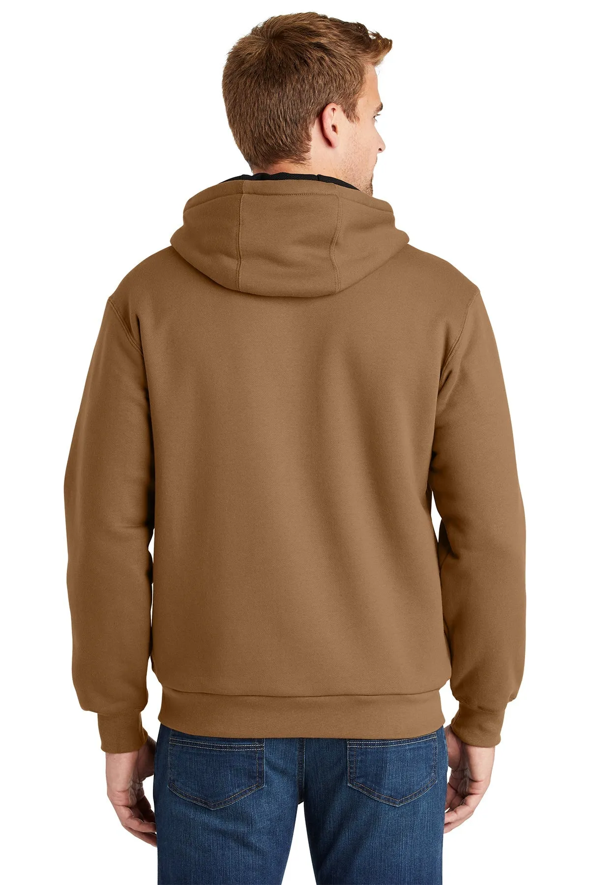 CornerStone Full-Zip Hoodie Thermal Lining, Duck Brown