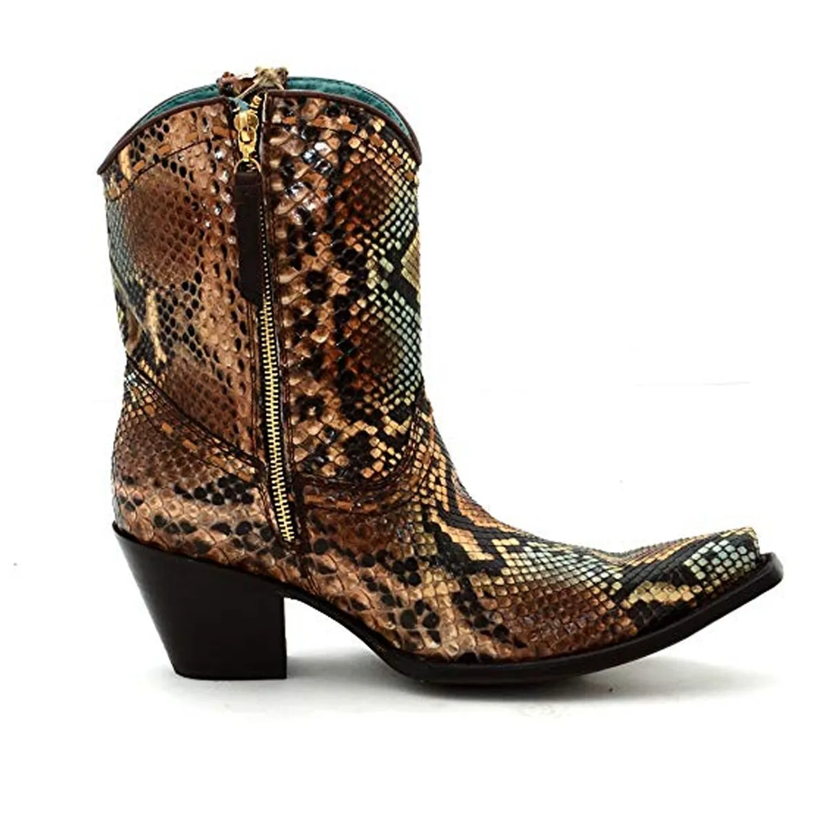 Corral Women's Python Snip Toe Short Boots - C2798