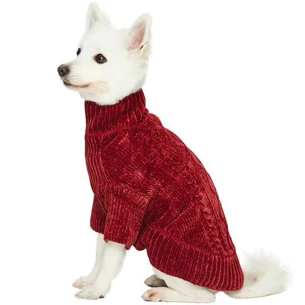 Cozy Dreams Dog Sweater in Red