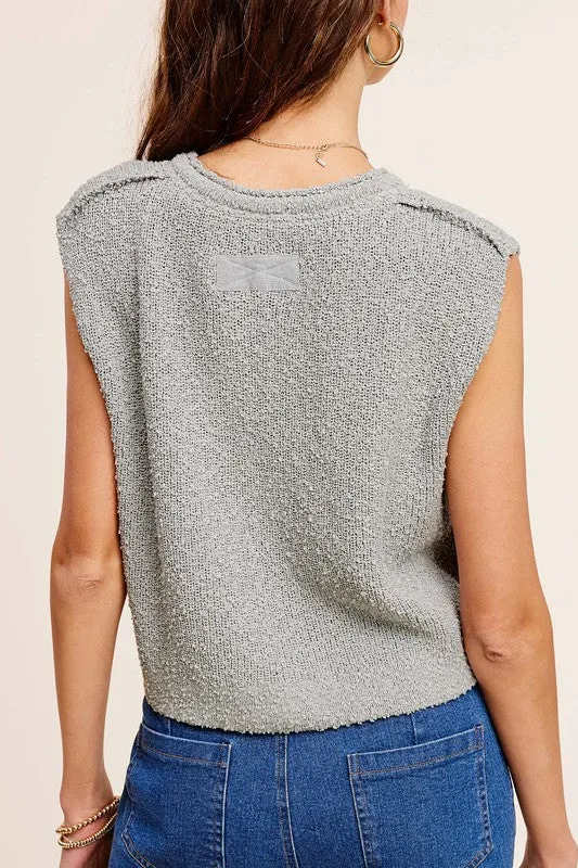 Cropped Slouchy Sweater Top *Online Only*