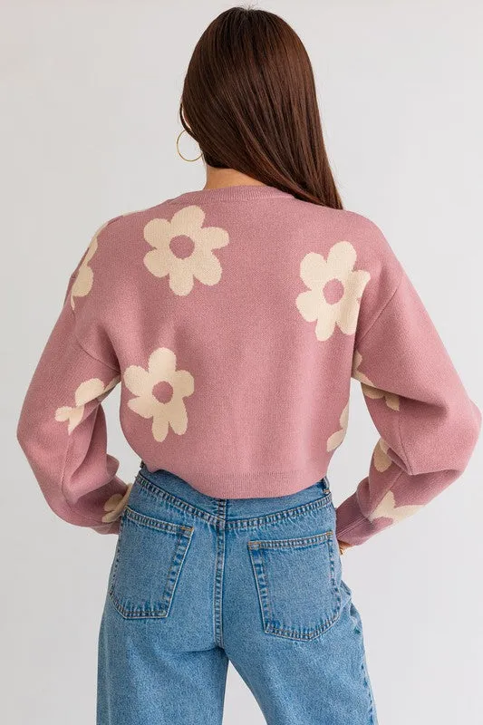 Daisy Long Crop Sweater