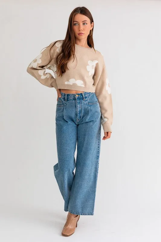 Daisy Long Crop Sweater