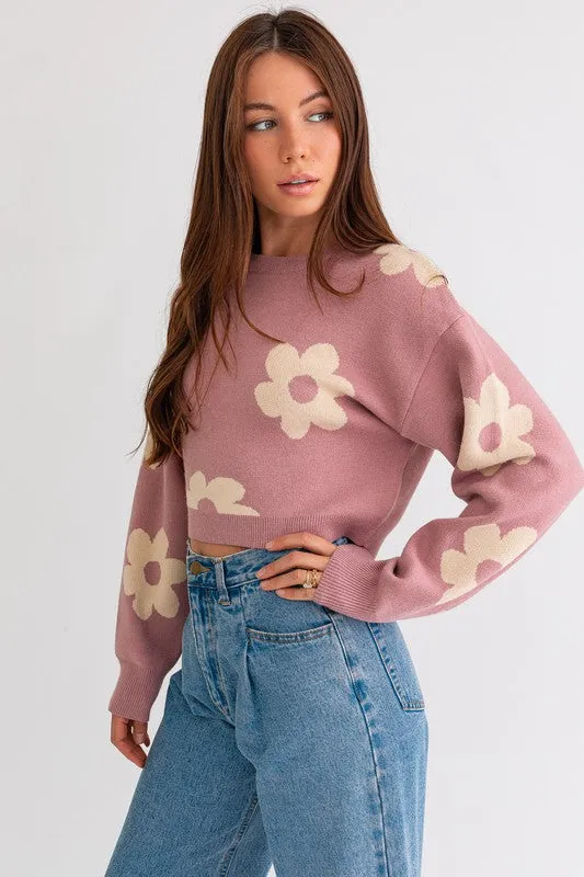 Daisy Long Crop Sweater