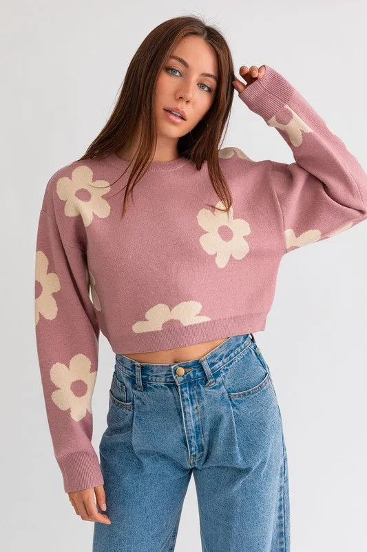 Daisy Long Crop Sweater