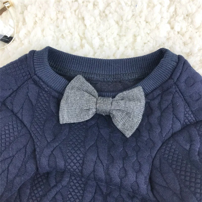 Dapper Dog Knit Bow Tie Sweater