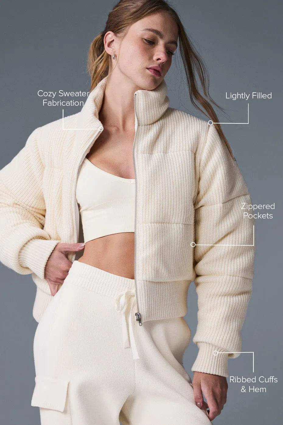 Darling Sweater Puffer - Ivory