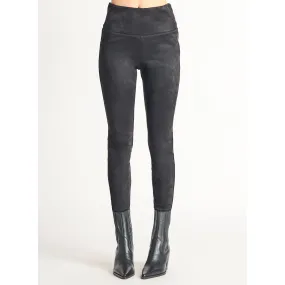 Dex Black Tape Faux Suede Leggings