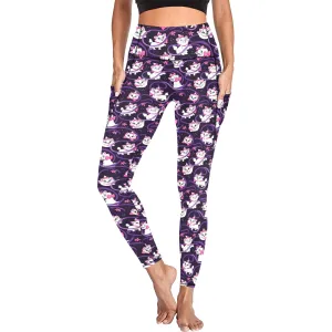 Disney Aristocats Marie Because I'm A Lady Women's Athletic Leggings With Pockets