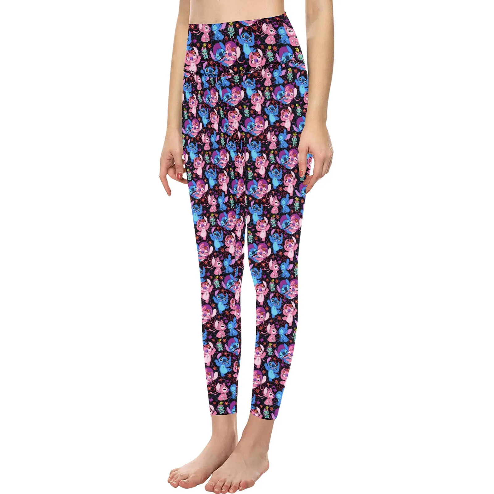 Disney Lilo And Stitch Angel Besties Women's Athletic Leggings