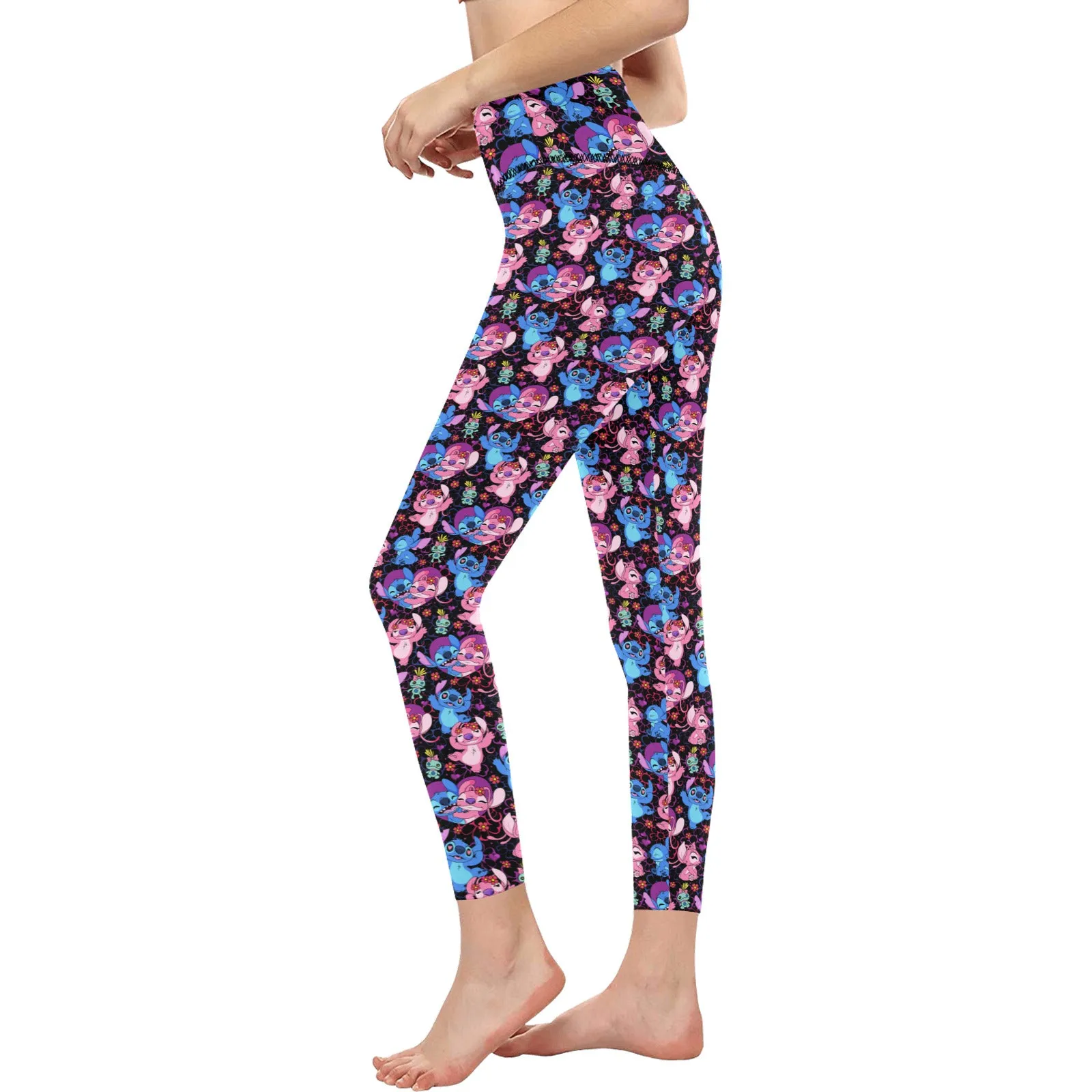 Disney Lilo And Stitch Angel Besties Women's Athletic Leggings