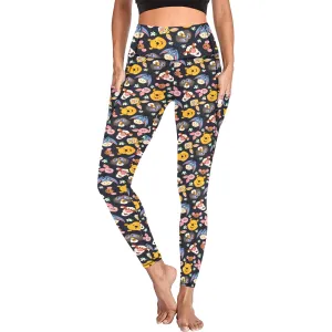 Disney Winnie The Pooh Hundred Acre Wood Friends Women's Athletic Leggings With Pockets