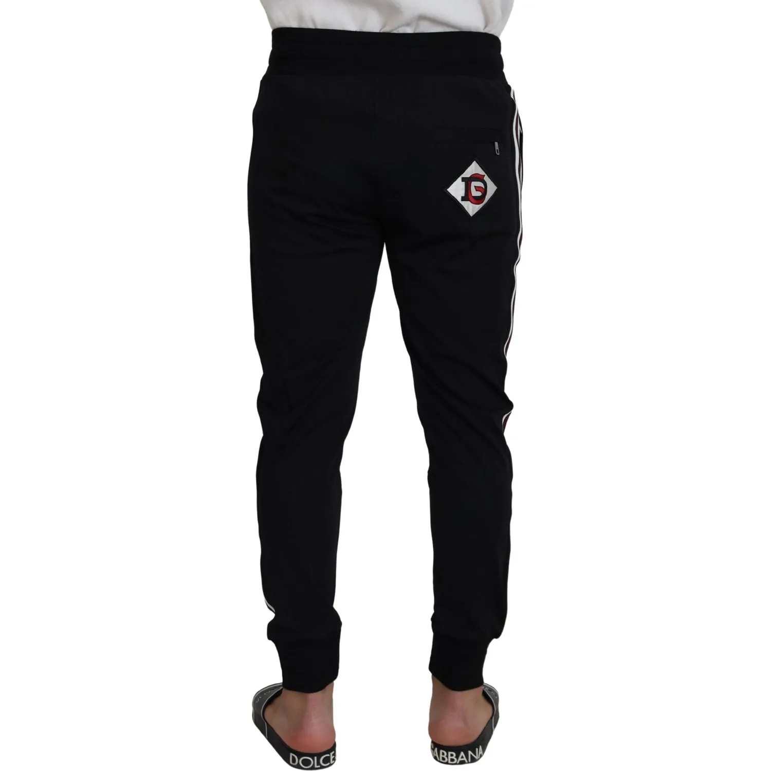 Dolce & Gabbana Chic Black Cotton Designer Trousers