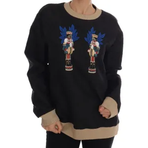 Dolce & Gabbana Enchanted Sequined Black Brocade Sweater