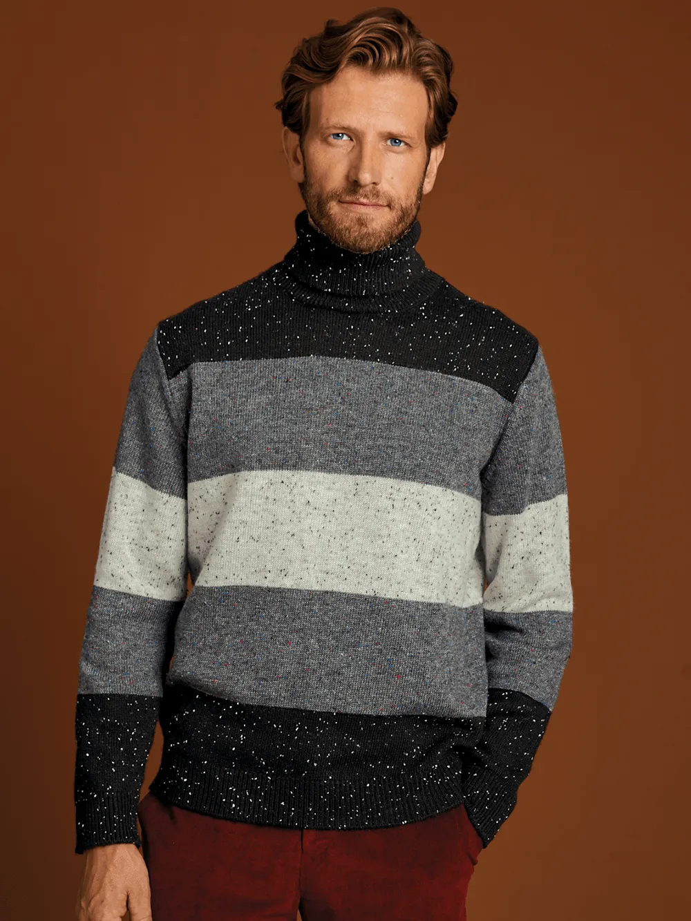 Donegal Turtleneck Sweater - Black