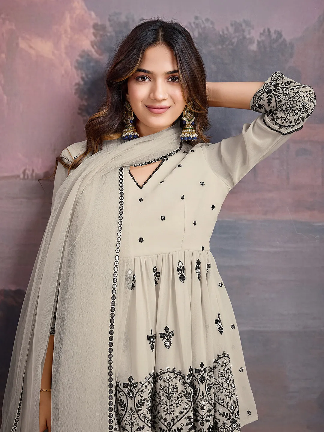 Embroidered Kurta Set