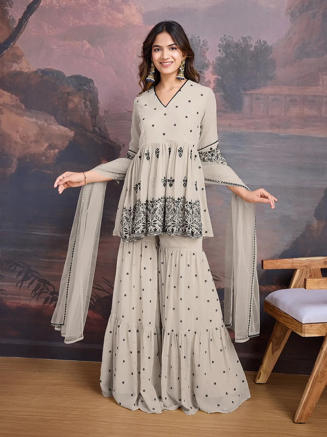 Embroidered Kurta Set