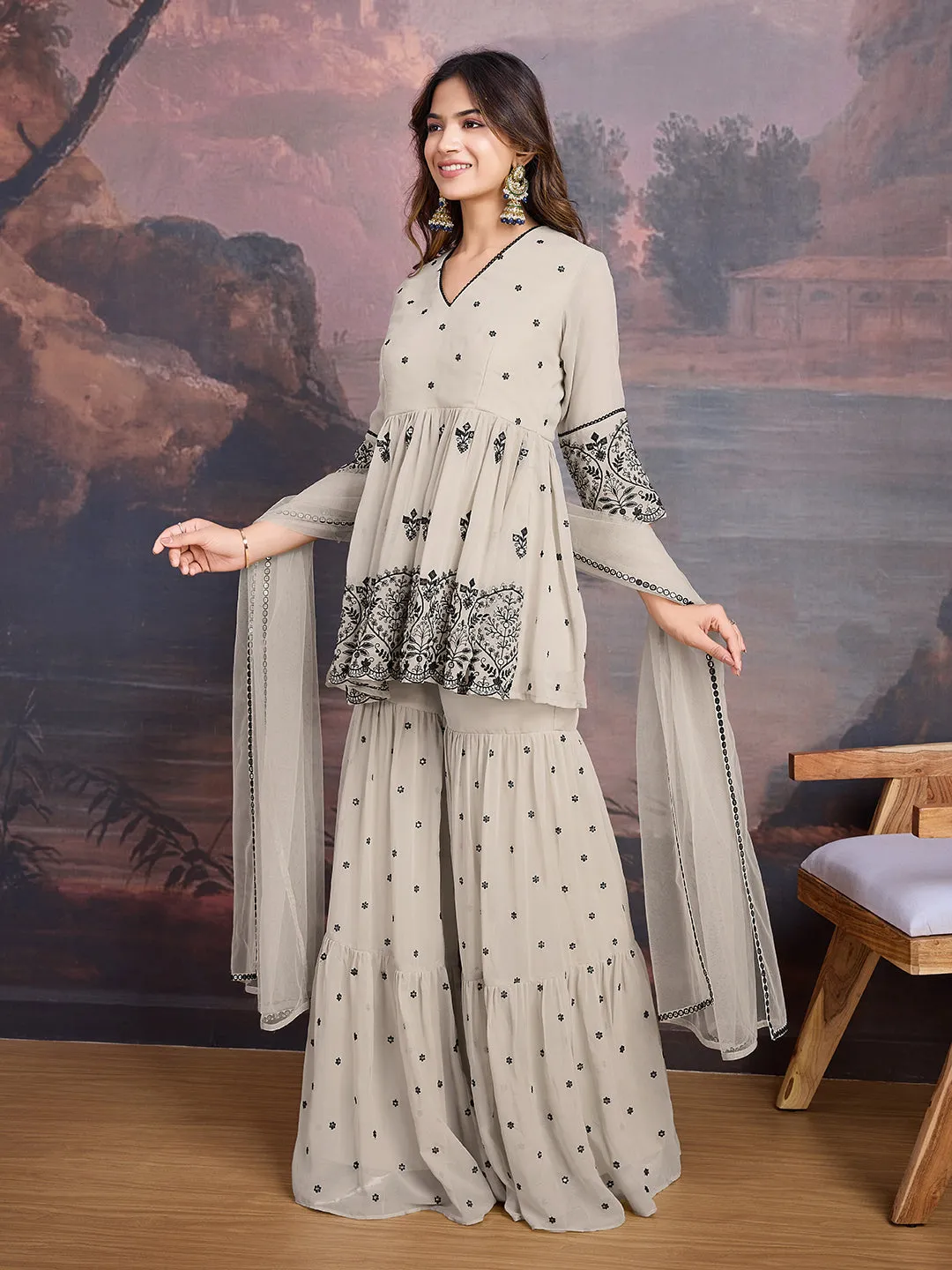 Embroidered Kurta Set