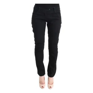 Ermanno Scervino Chic Black Slim Fit Trousers