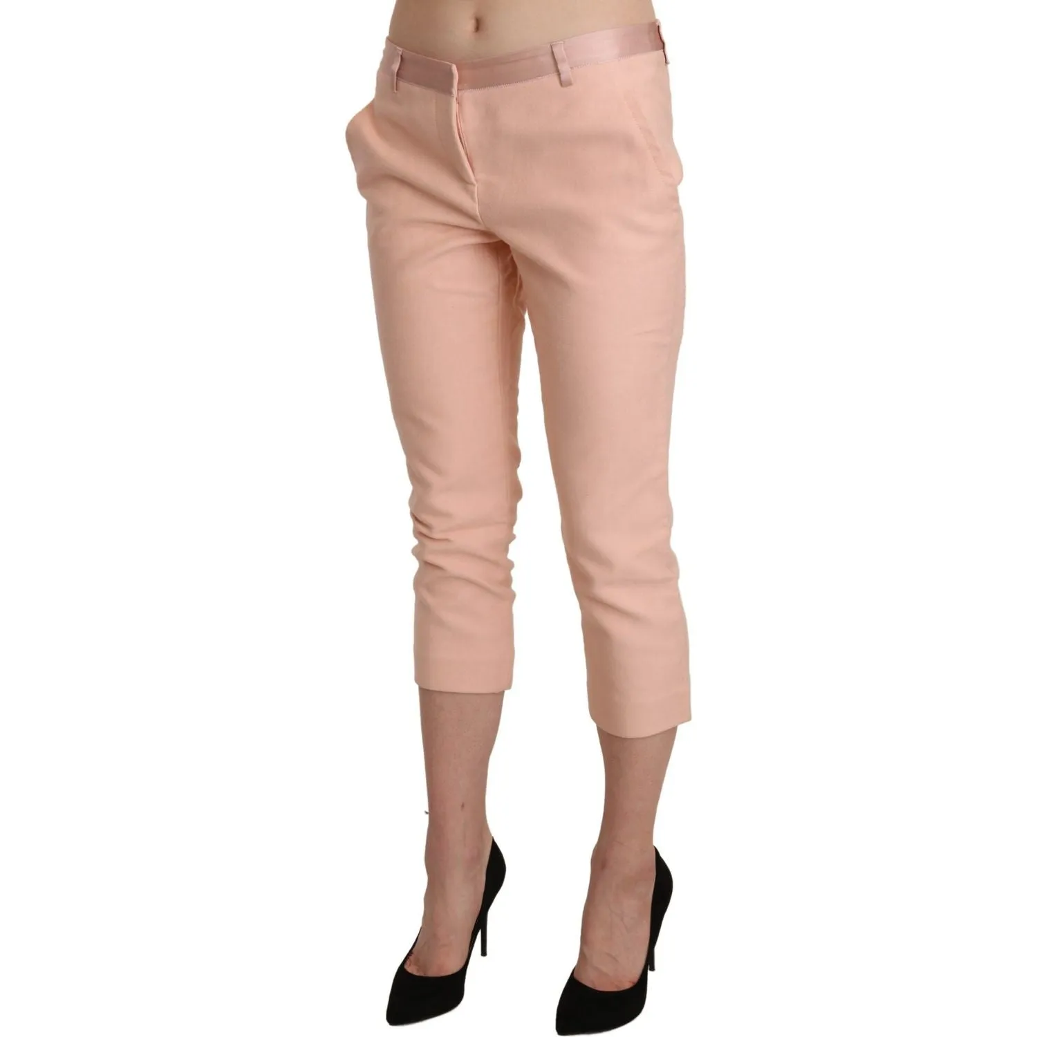 Ermanno Scervino Chic Pink Skinny Capri Pants