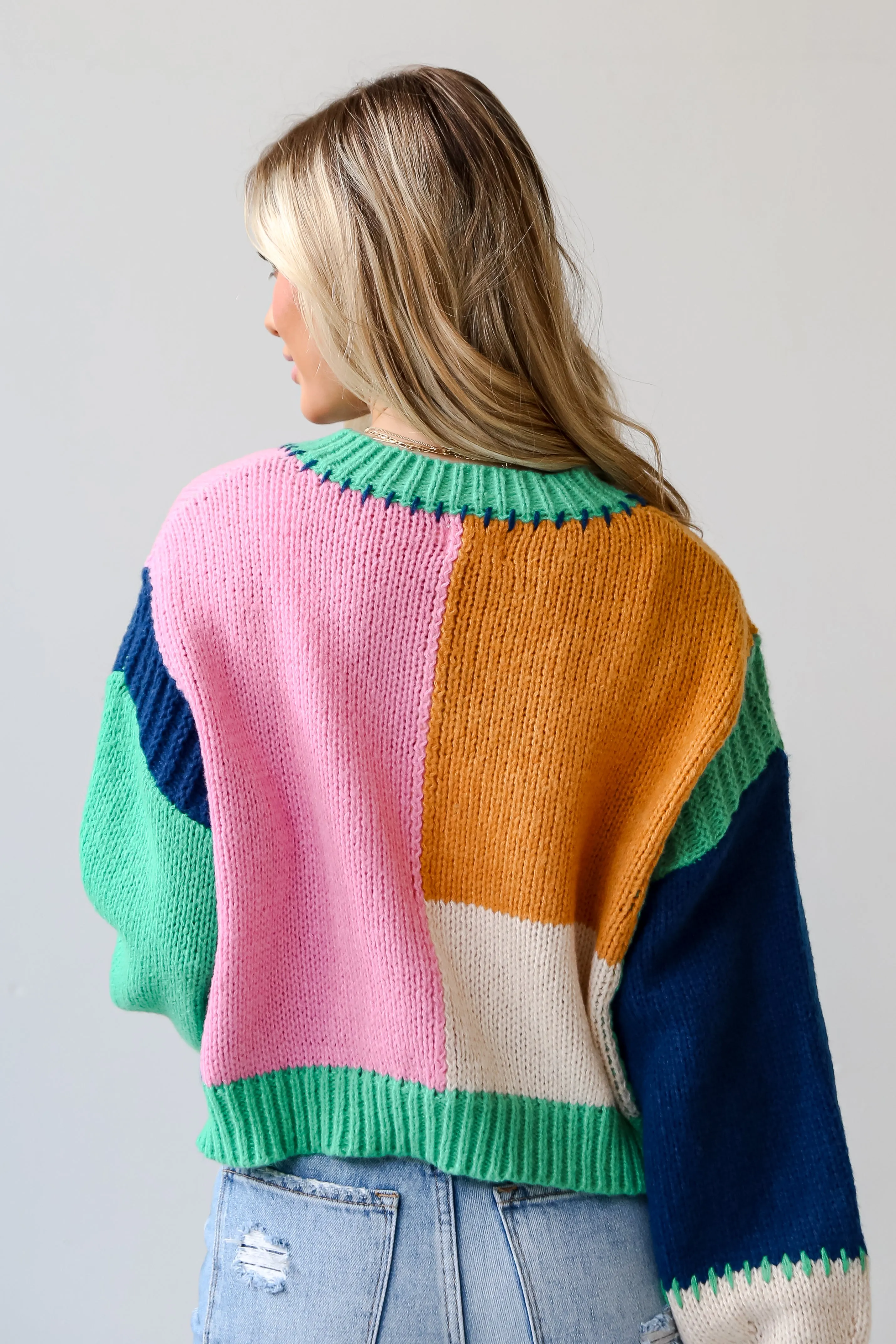 FINAL SALE - Cherished Coziness Color Block Sweater