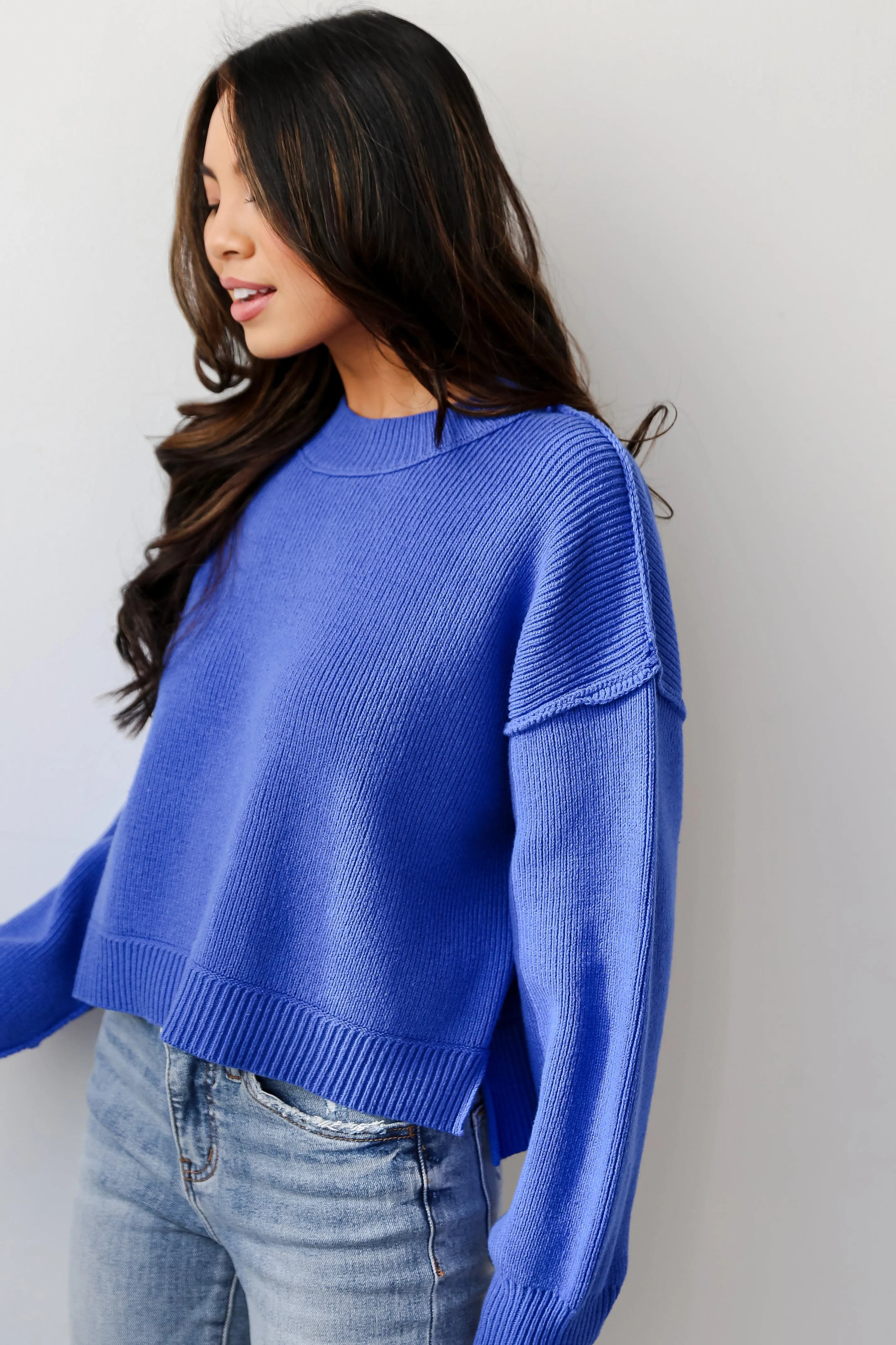 FINAL SALE - Iconic Persona Blue Sweater