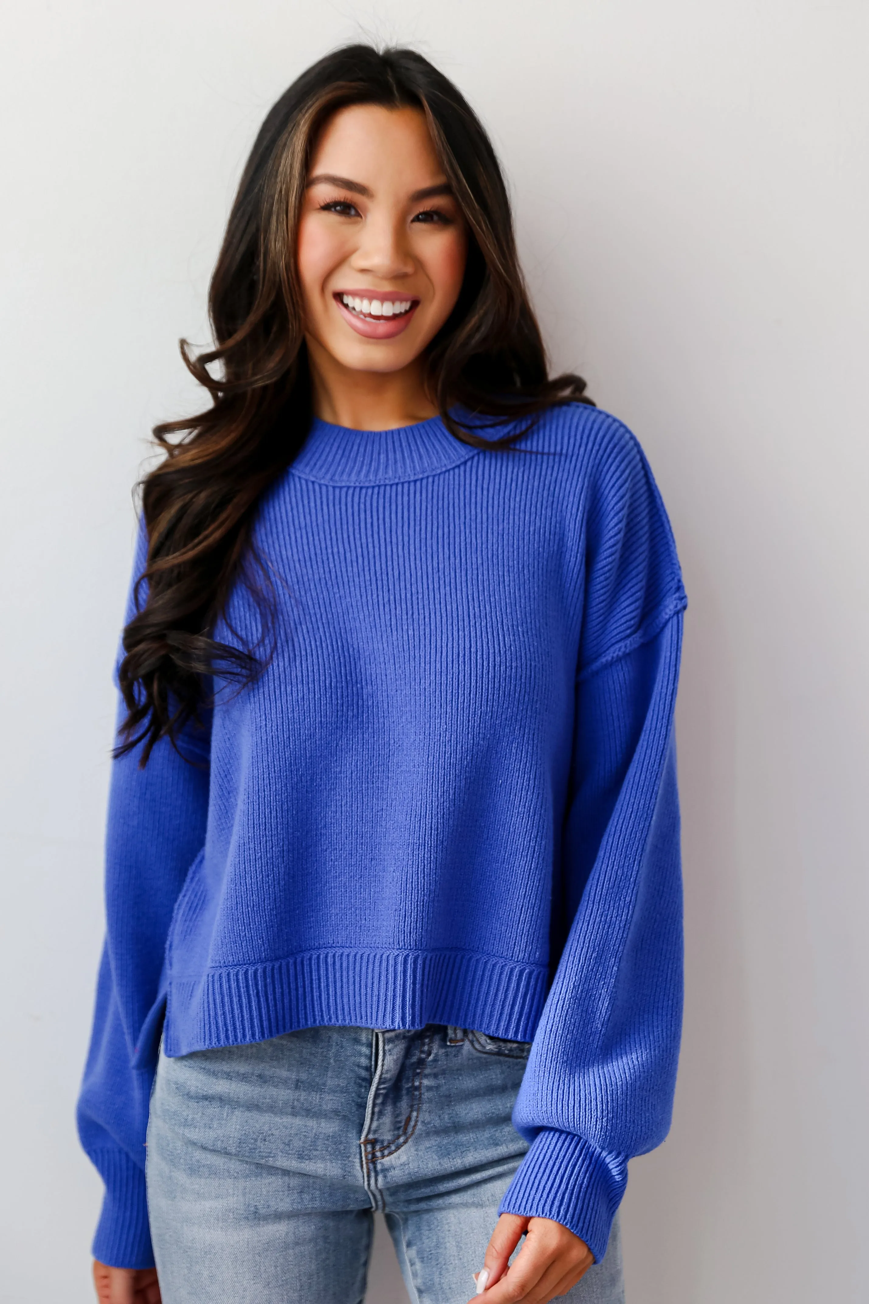 FINAL SALE - Iconic Persona Blue Sweater