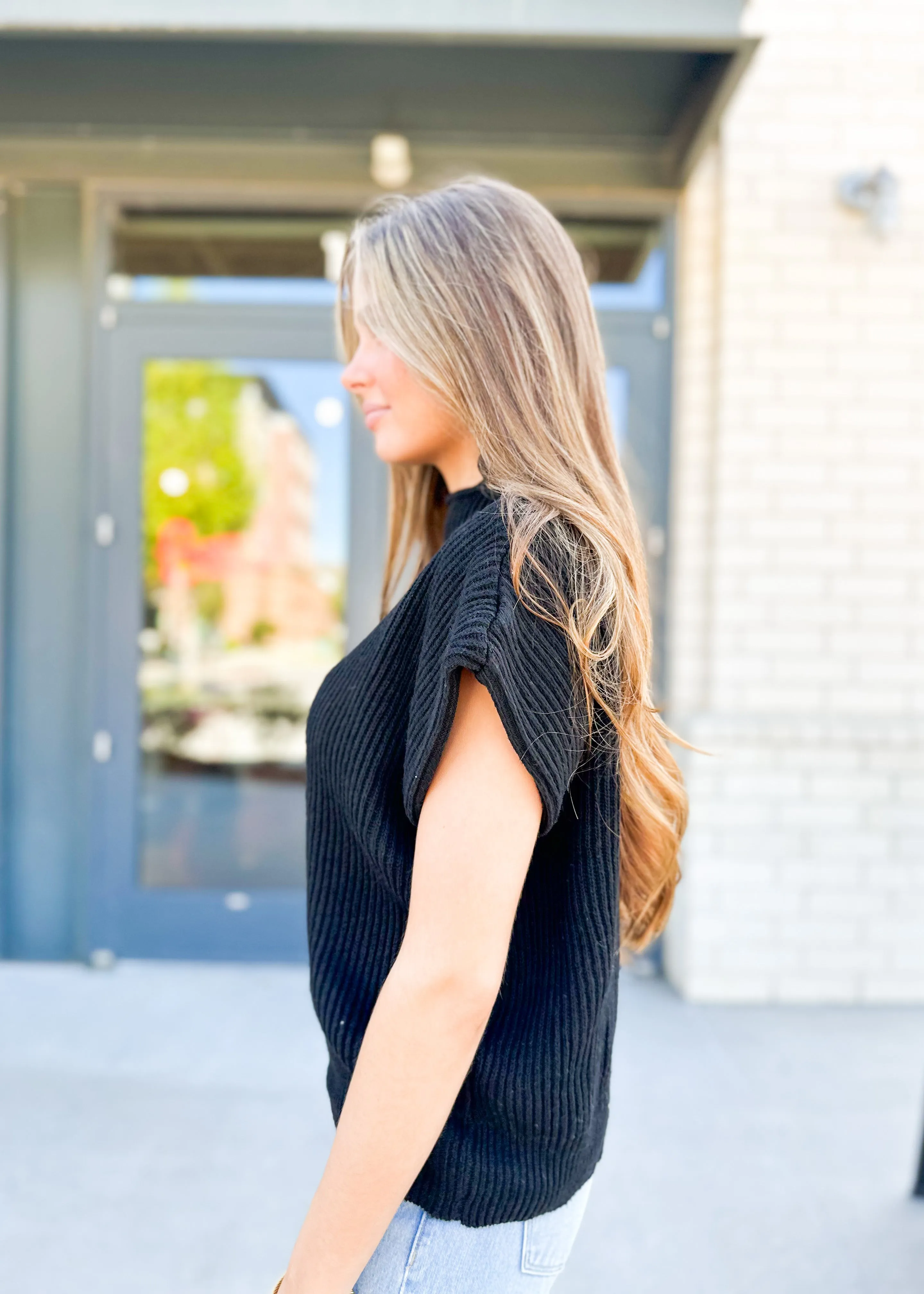 Fiona Mock Neck Sweater Top