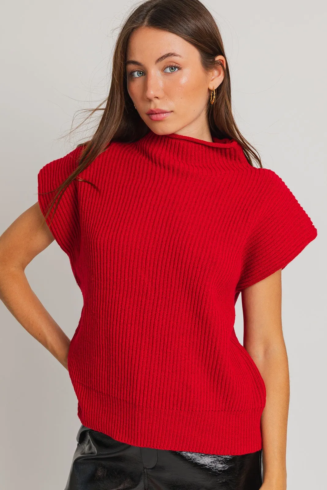 Fiona Mock Neck Sweater Top