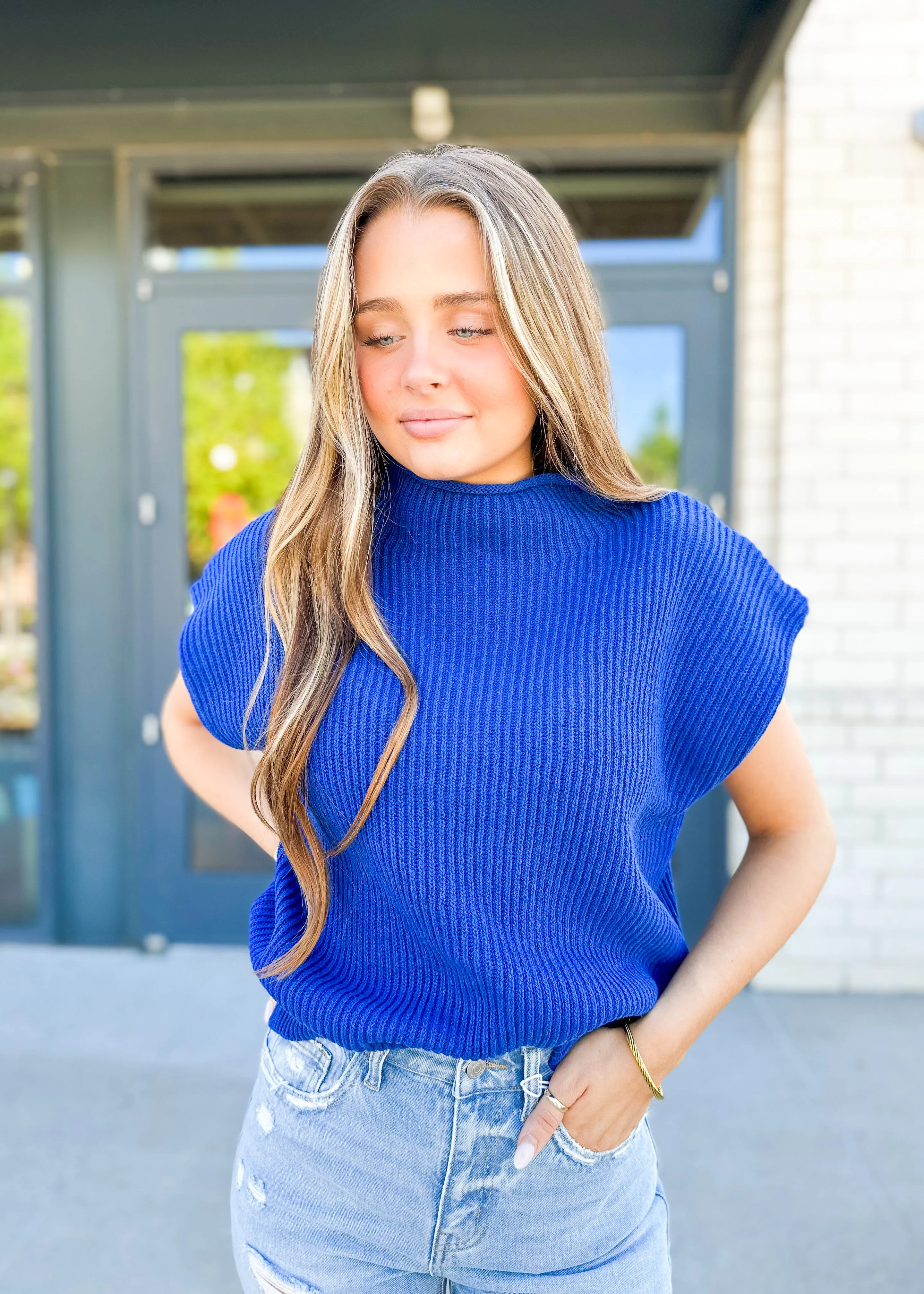 Fiona Mock Neck Sweater Top