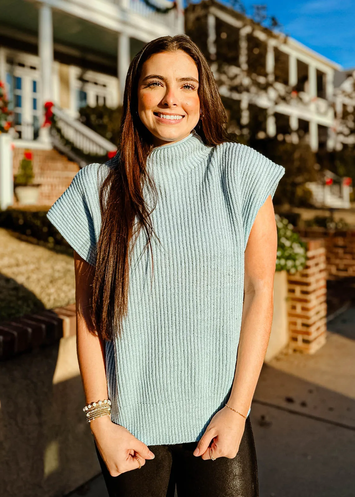 Fiona Mock Neck Sweater Top