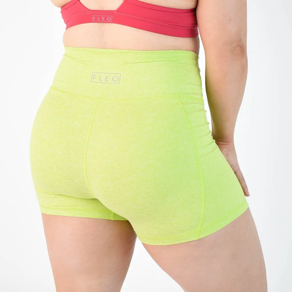 FLEO Acid Lime Shorts (True High Contour)