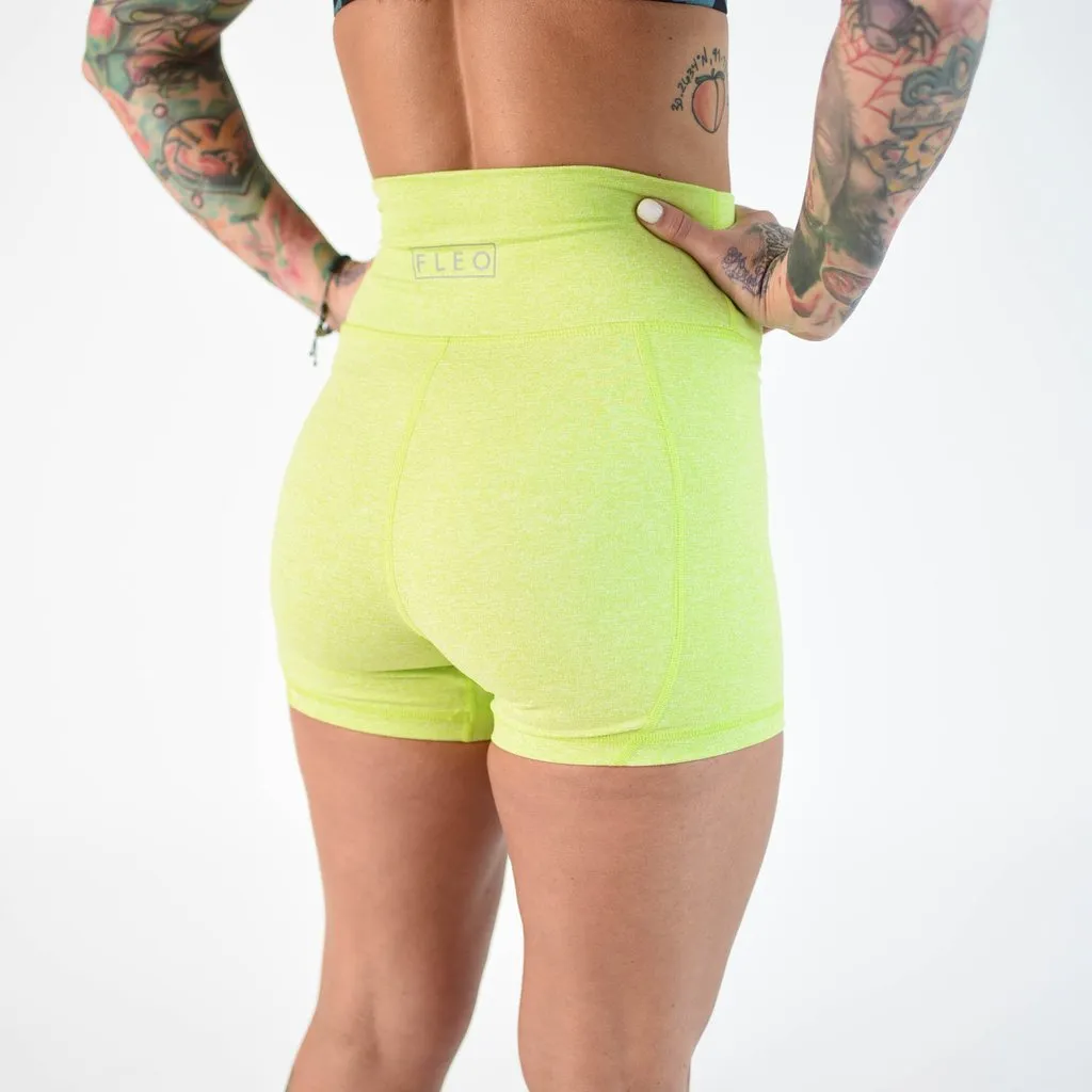 FLEO Acid Lime Shorts (True High Contour)