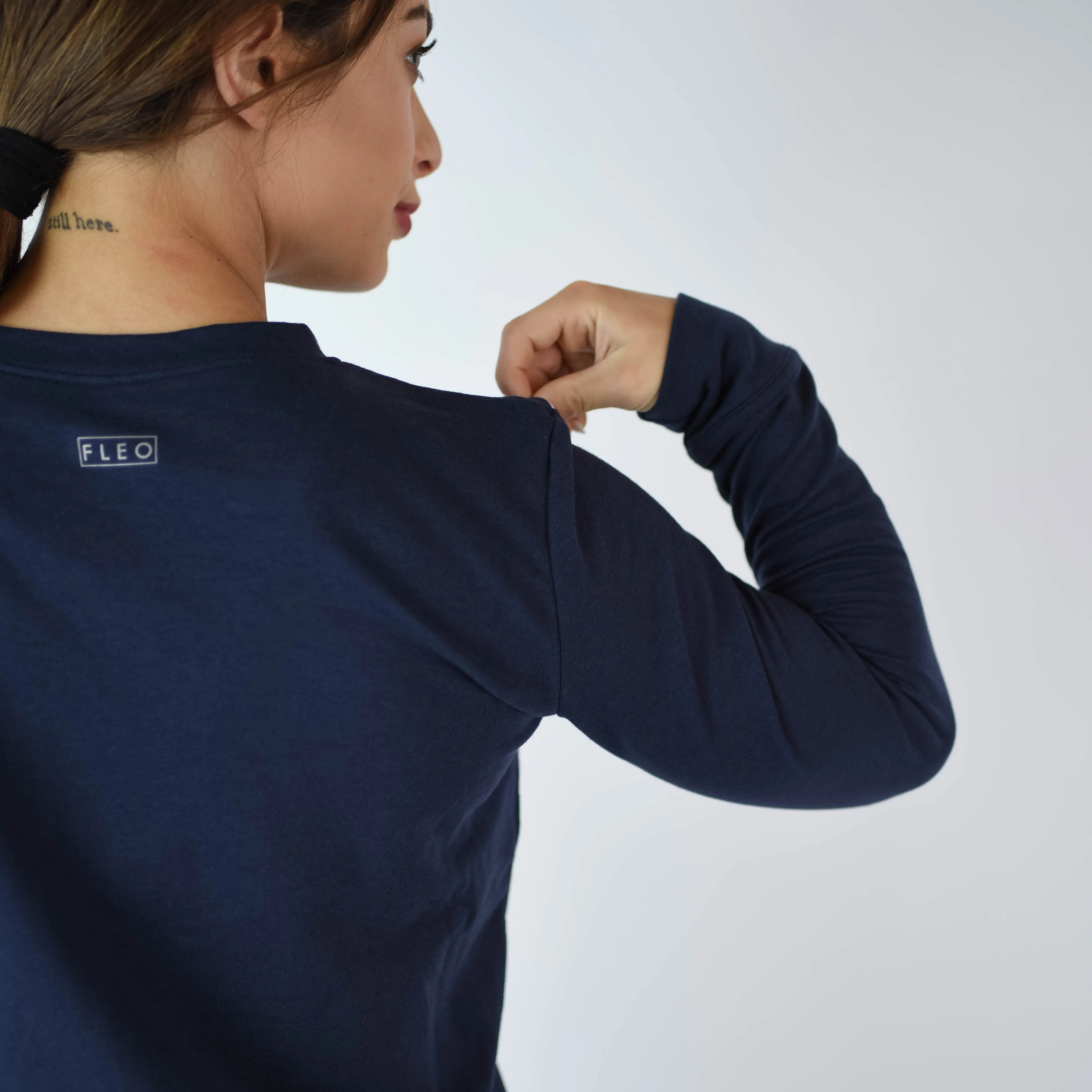 FLEO Jet Set Crewneck - Classic Navy