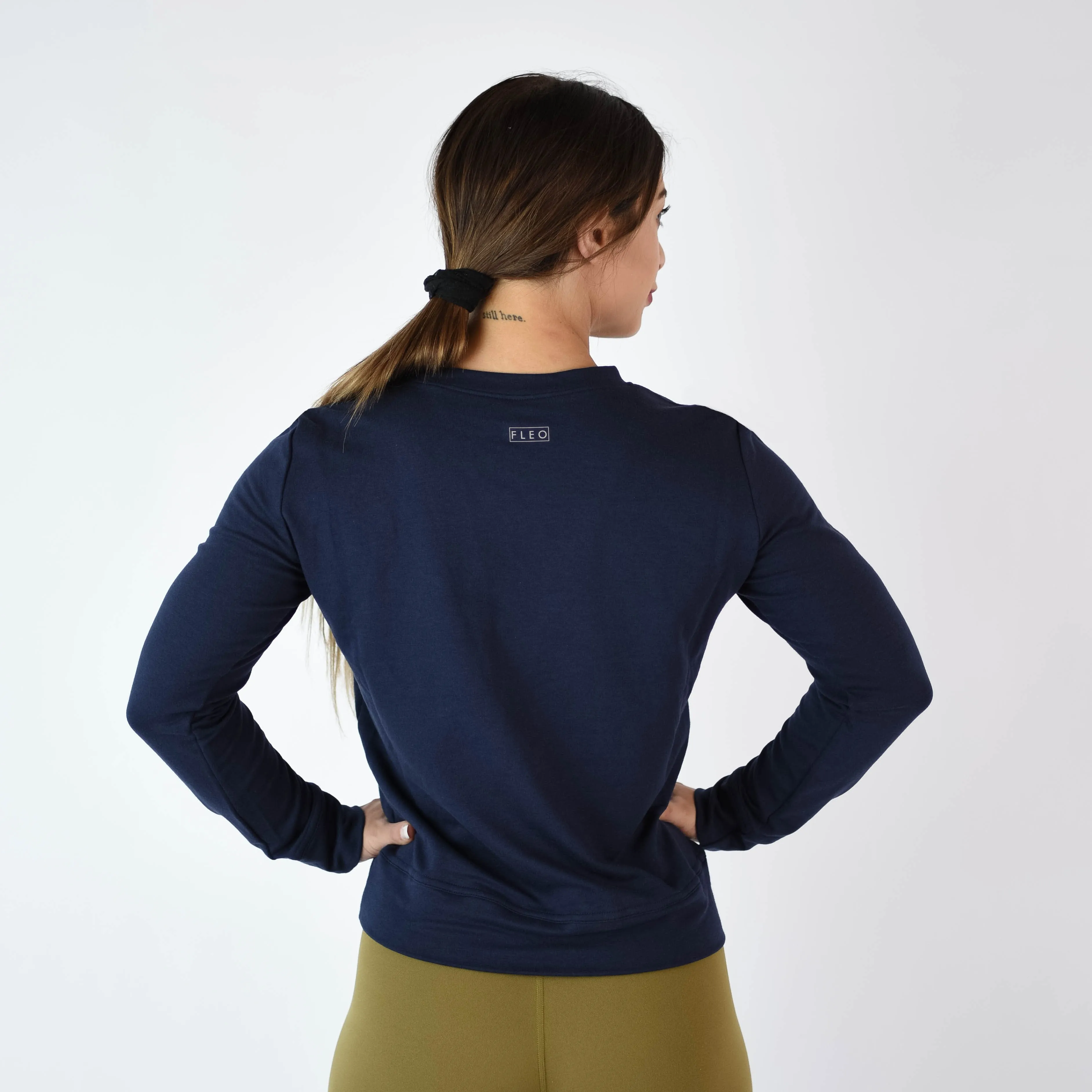 FLEO Jet Set Crewneck - Classic Navy