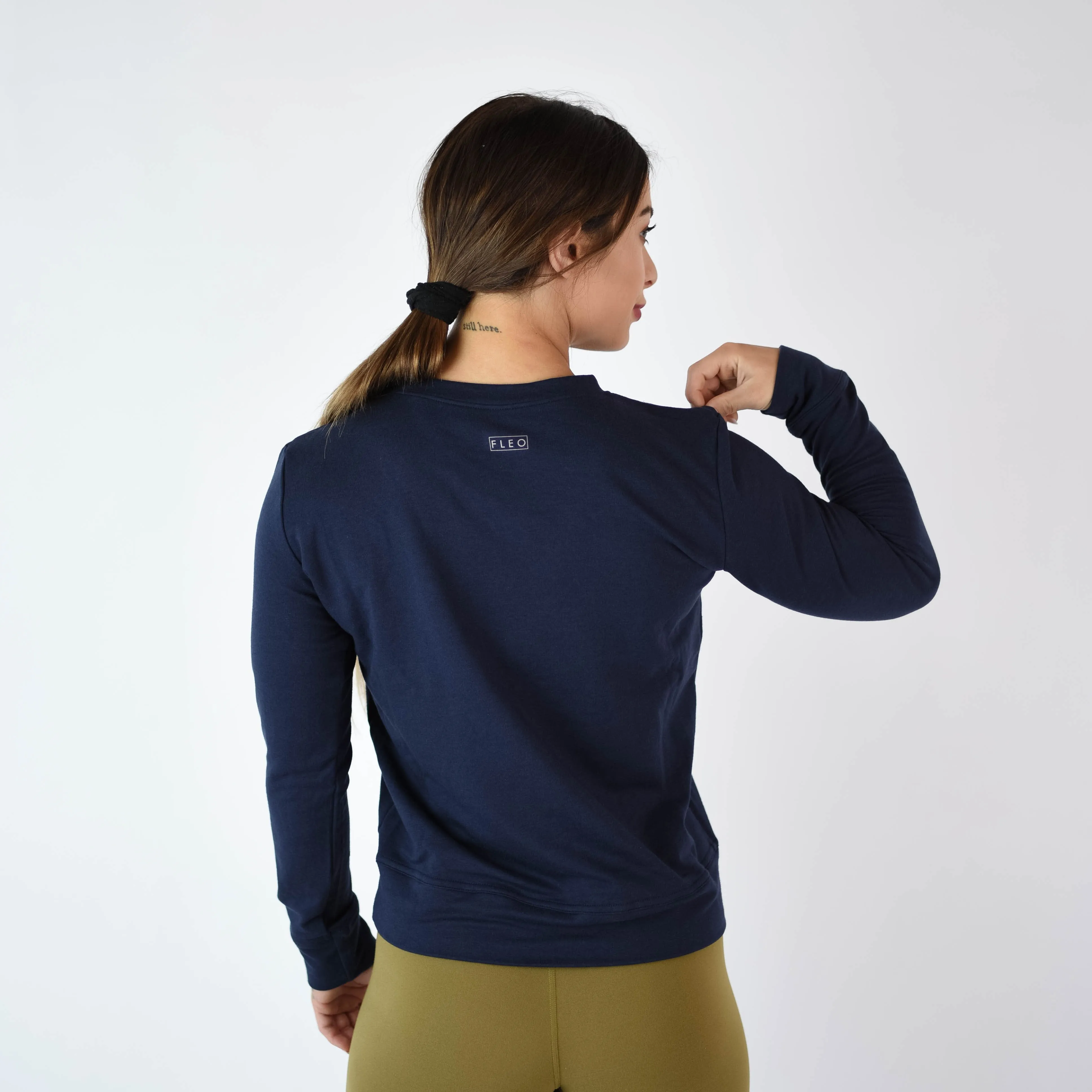 FLEO Jet Set Crewneck - Classic Navy