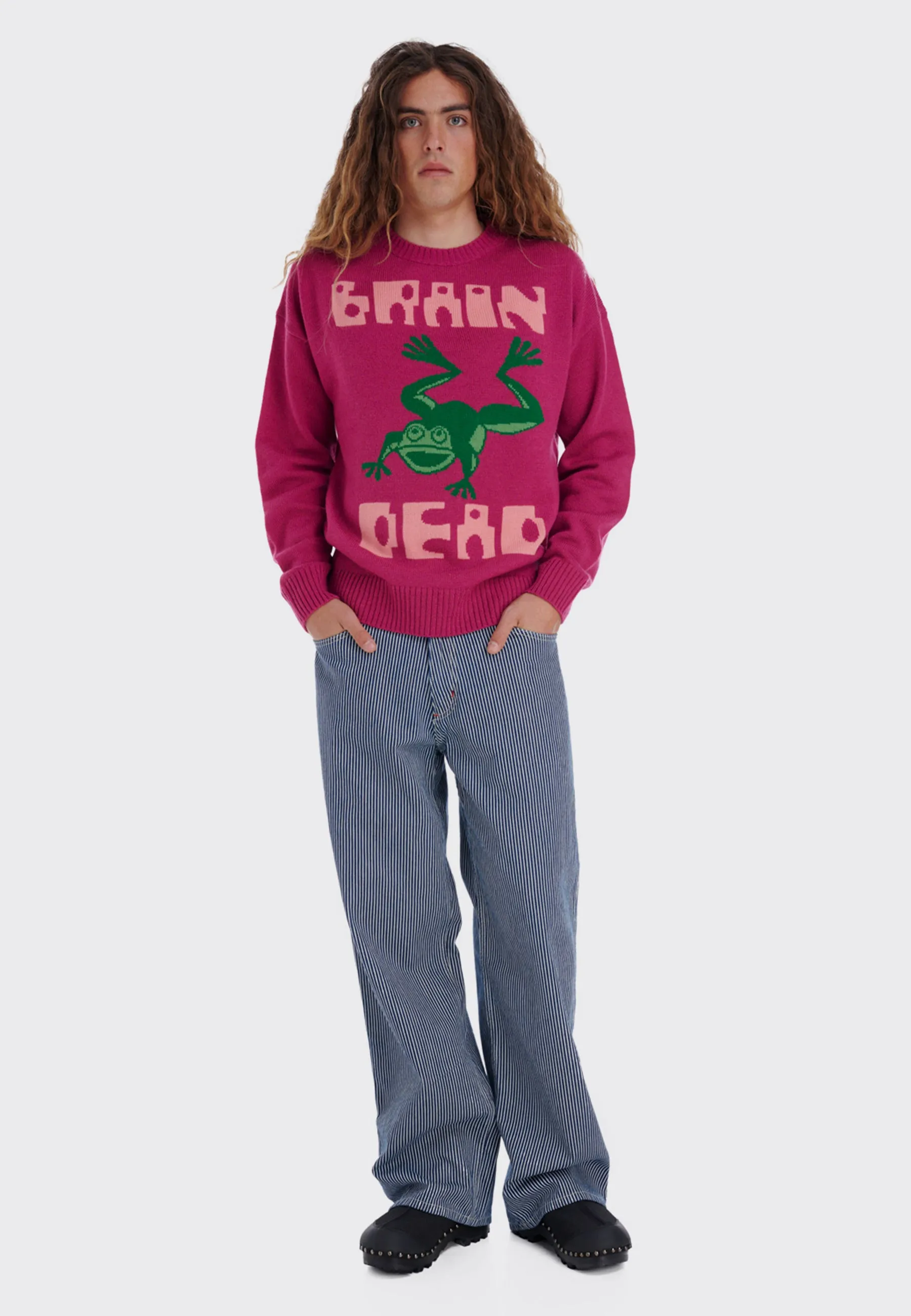 Frogger sweatshirt - fuchsia