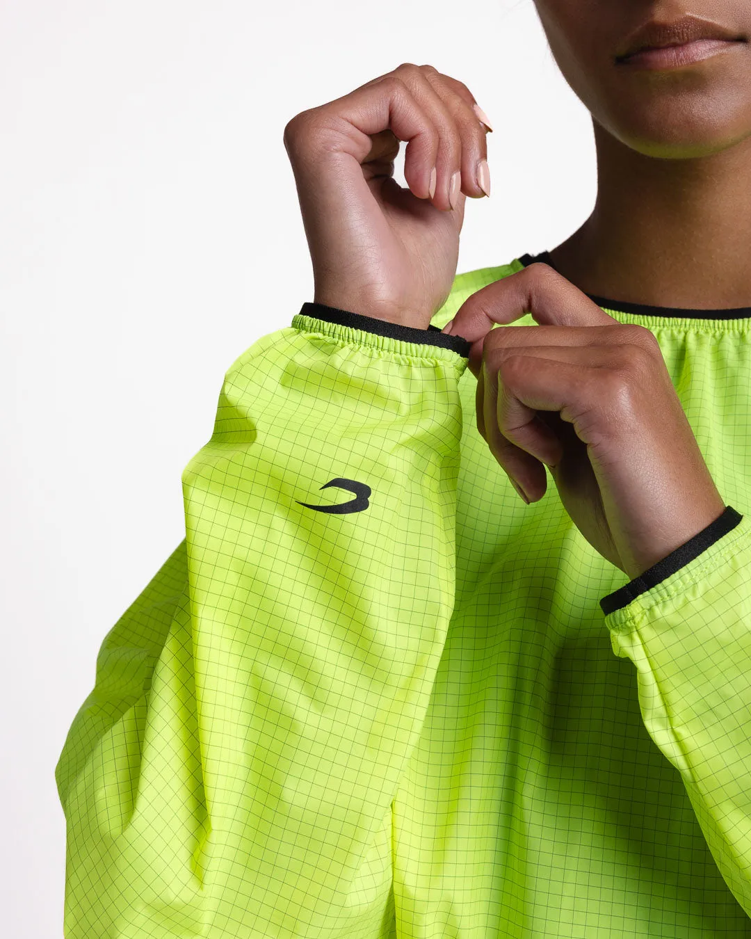 Genaro Cropped Windbreaker Crew - Neon Yellow