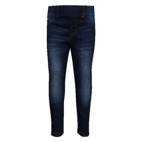 GIRLS DENIM BLUE BASIC TROUSERS