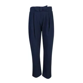 GIRLS NAVY BLUE CASUAL TROUSERS