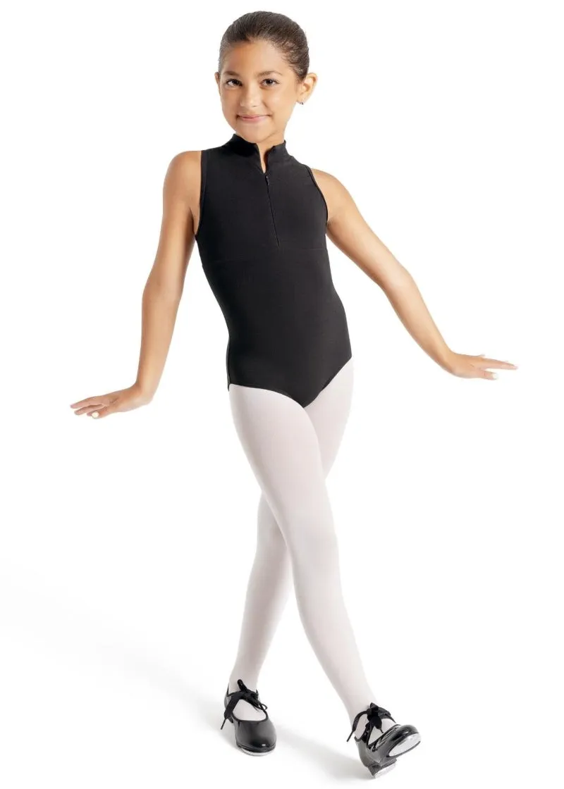 Glitter Glam Youth Zip Front Leotard