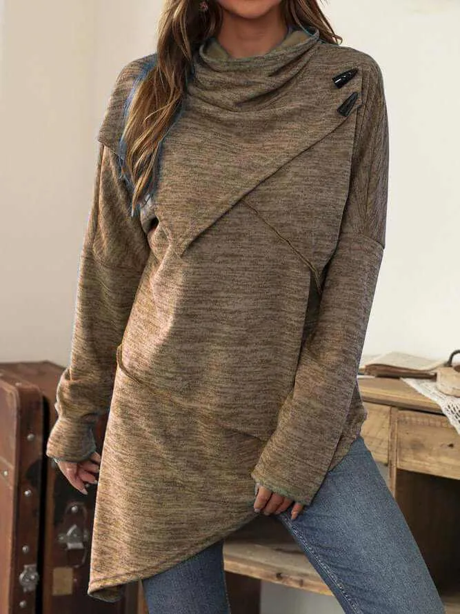 Glow Chic's Long-Sleeved Stitching Sweater