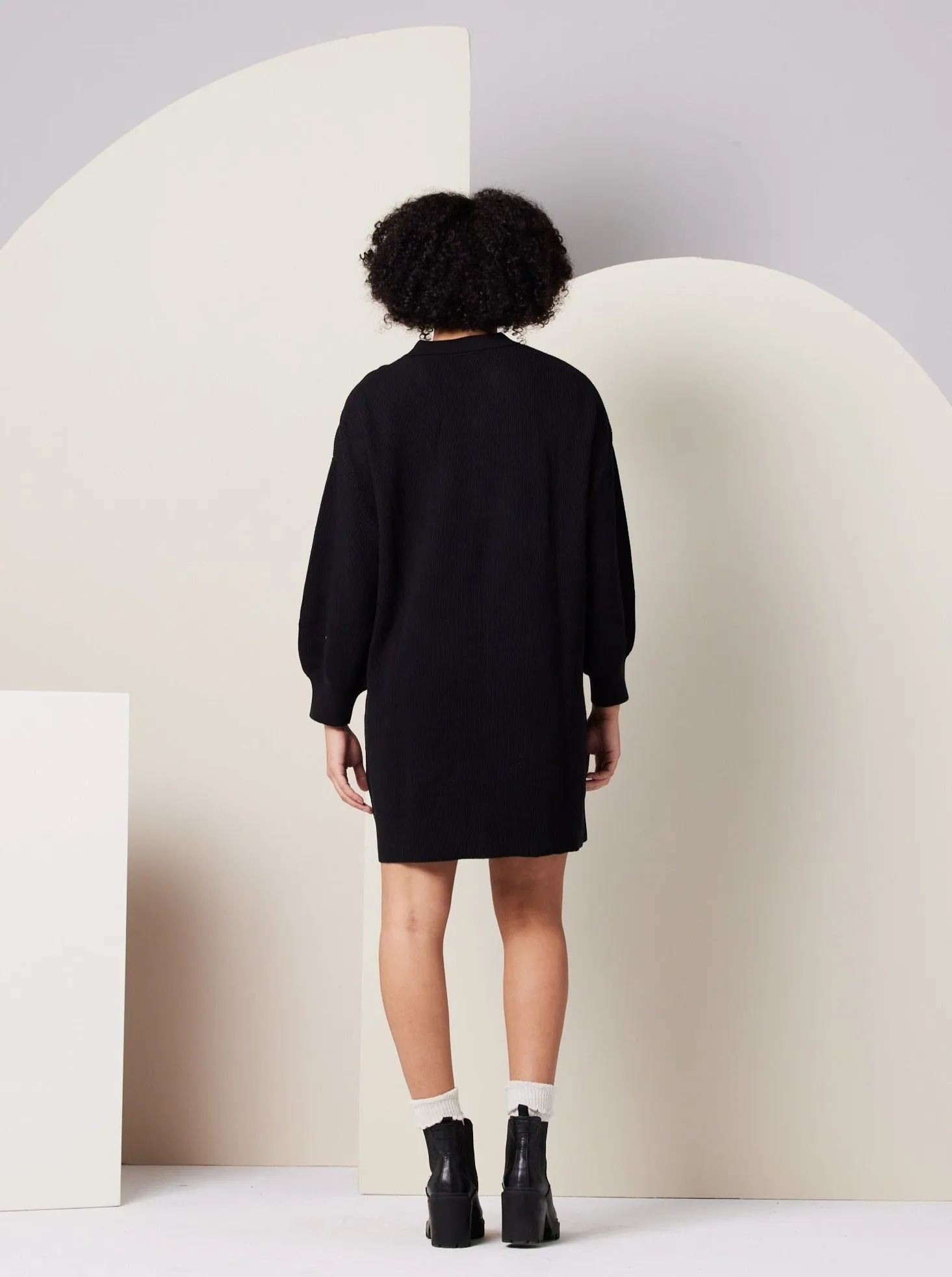 Griffin Sweater Dress - Black