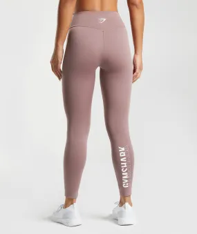 Gymshark Fraction Leggings - Dusty Maroon