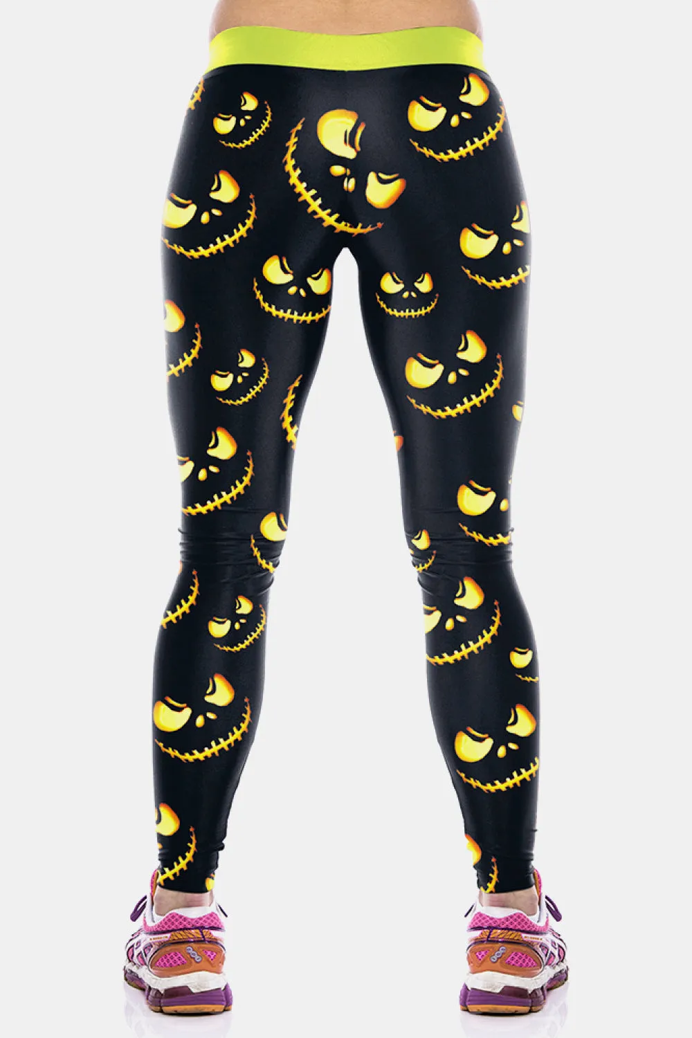 Halloween Printed Elastic Waistband Leggings